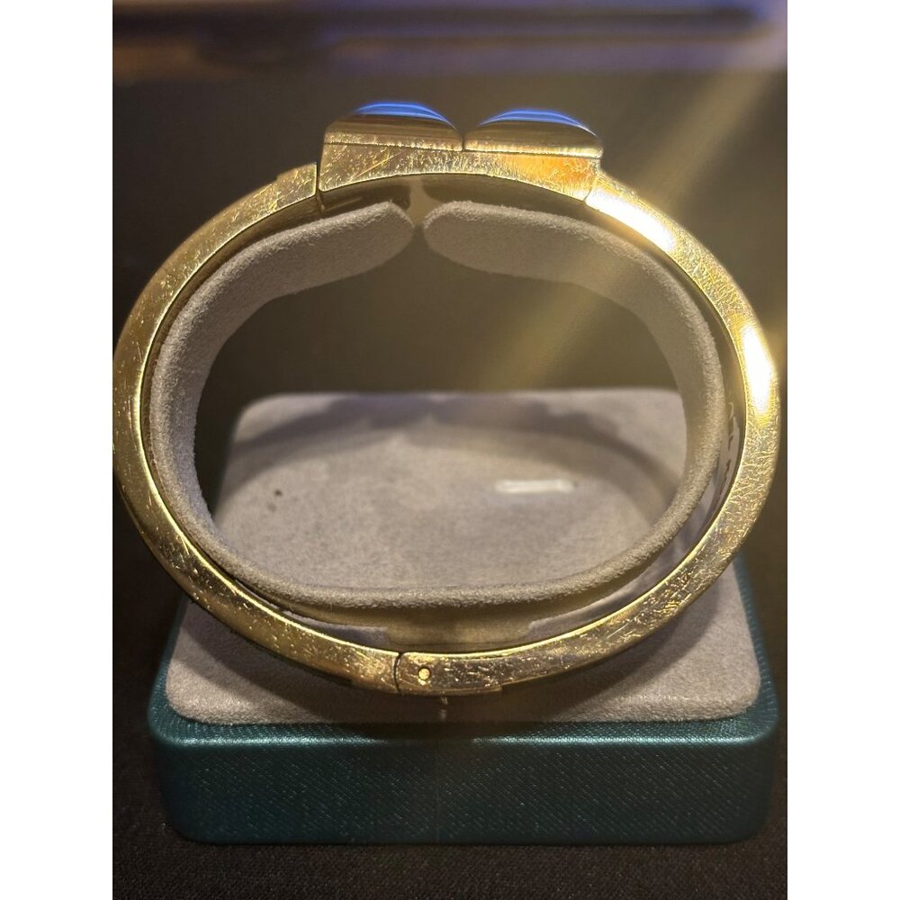 Michael Kors Python Embossed Leather Hinged Bangl… - image 3